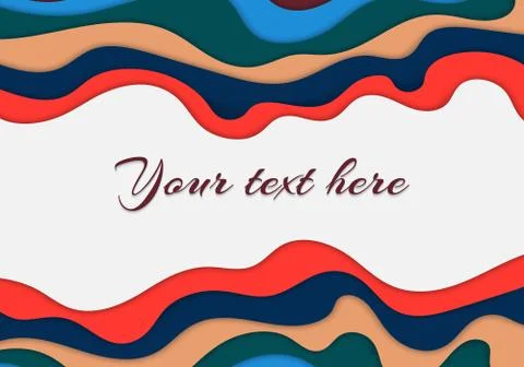 Background with the effect of cut paper Stock Illustration