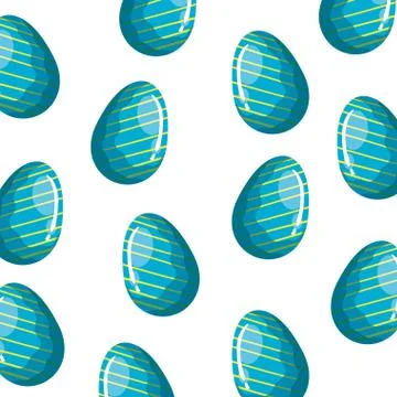 Background of eggs easter decorated with stripes Stock Illustration