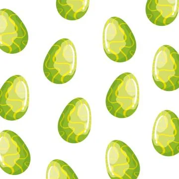 Background of eggs easter decorated waves lines Stock Illustration