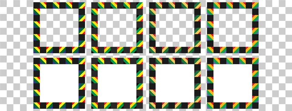 Background eight styles for juneteenth; Stock Illustration