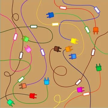 Background of the electrical conductors Stock Illustration