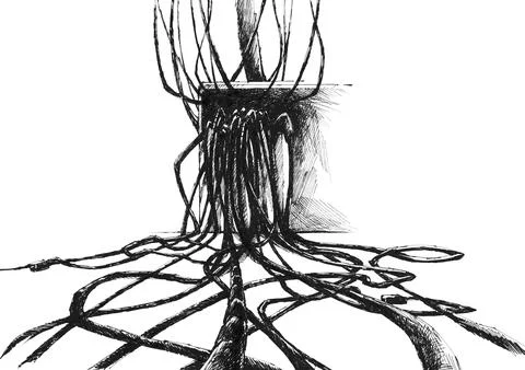 Background Electrical Overload Stock Illustration