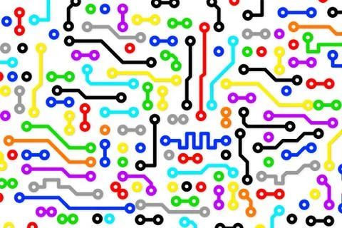 Background - electronic color components Stock Illustration