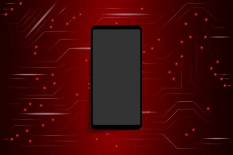 Background with electronic cyber circuit. Future technologies. Ilustração Stock