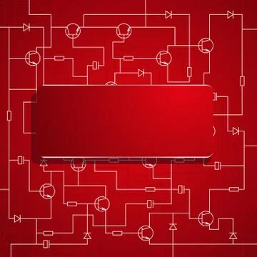 Background of electronic scheme. 스톡 일러스트