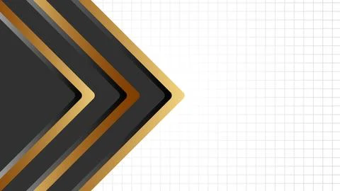 Background Elegant Black and Gold Abstract Design with Chevron Pattern on W.. Illustrazione stock