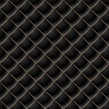 Background of Elegant Quilted Pattern Vip Black and Gold Stock Illustration