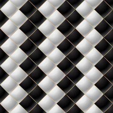 Background of Elegant Quilted Pattern Vip Black and White Illustrazione stock