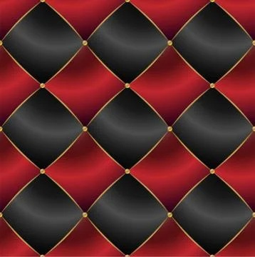 Background of Elegant Quilted Pattern Vip Black and Red Stock Illustration