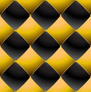 Background of Elegant Quilted Pattern Vip Black and Yellow Stock Illustration