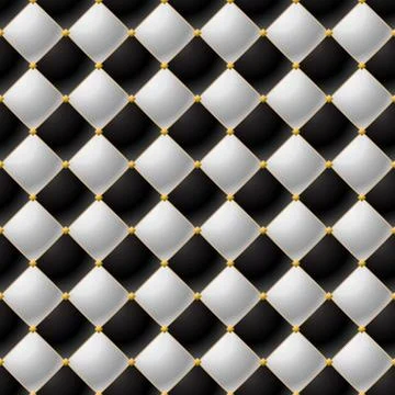 Background of Elegant Quilted Pattern Vip Black and White Stock Illustration