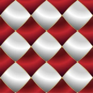 Background of Elegant Quilted Pattern Vip Red and White Illustrazione stock