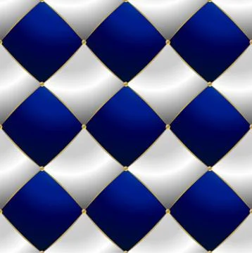 Background of Elegant Quilted Pattern Vip White and Blue Stock Illustration