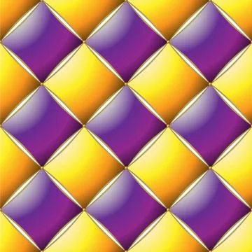 Background of Elegant Quilted Pattern Vip Purple, Yellow and Gold line Stock Illustration