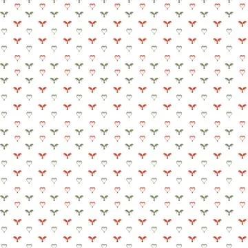 Background with elements in the form of leaves and hearts in green and brow.. Stock Illustration