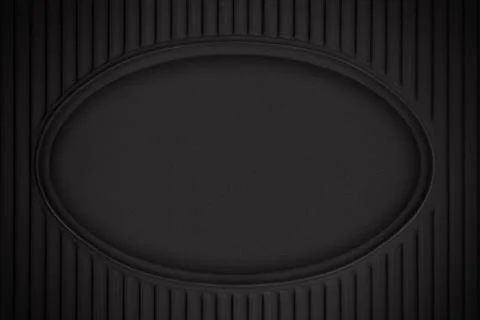 Background from elliptic empty frame on iron black plate Stock Photos