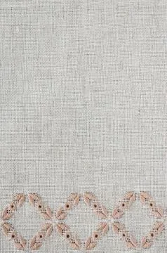 Background with embroidery texture. Stock Photos