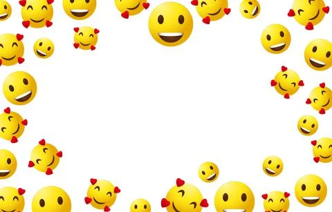 Background with Emojis , Vector Template Stock Illustration
