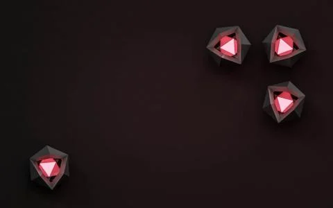 Background of an empty modern grey wall with red spotlights abstract background Stock Illustration