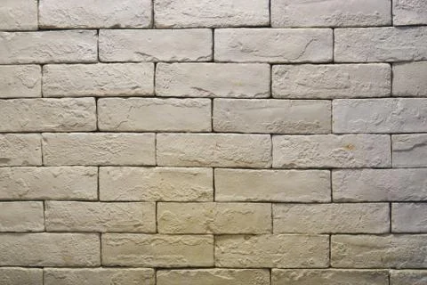 Background of empty white brick old wall Stock Photos