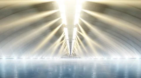 Background. Empty winter ice rink in the spotlights. Sport Stock Illustration