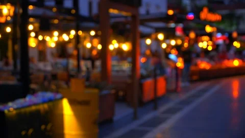 Background: evening promenade in Turkey softfocus Video stock 92709650