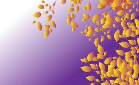 Background evening, vector banners with colorful autumn leaves. Stock Illustration