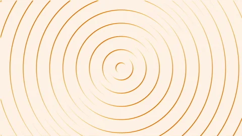 Background with expanding monochrome circles, thin outlines on borders Stock Footage 265077688