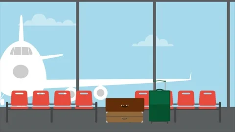 Background explainer, airport, hight quality Stock Footage 132226720