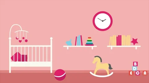 Background explainer, baby room, hight quality Stock Footage 132226811
