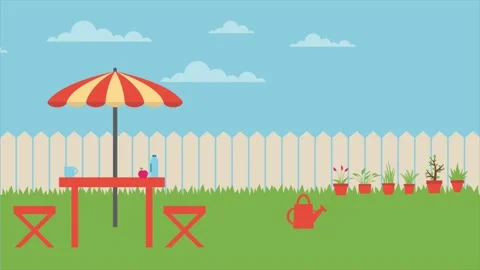Background explainer, backyard, hight quality Stock Footage 132226834
