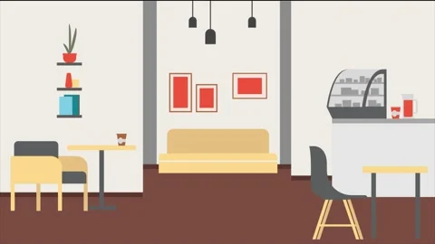 Background explainer, cafeteria , hight quality Stock Footage 132225114