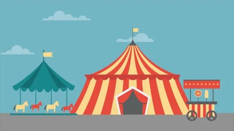 Background explainer, circus exterior, hight quality Stock Footage 132225656