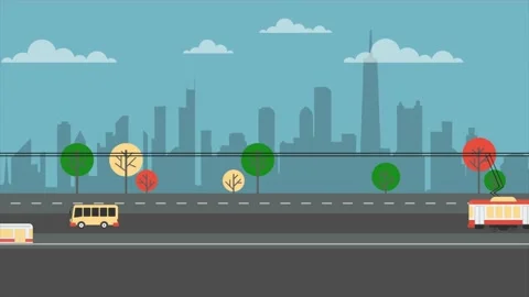 Background explainer, city, hight quality Stock Footage 132225879