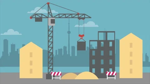 Background explainer, construction exterior, hight quality Stock Footage 132225428