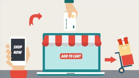 Background explainer, e shop, hight quality Stock Footage 132225592
