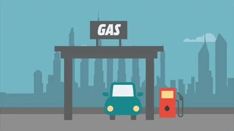 Background explainer, gas station, hight quality Stock Footage 132225703