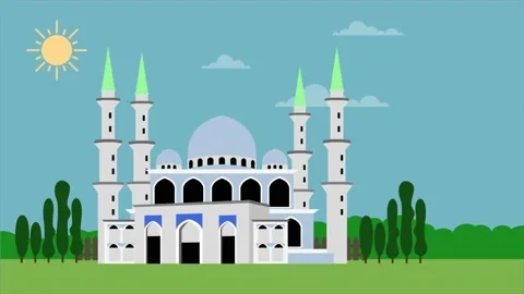 Background explainer, mosque, hight quality Stock Footage 132226166