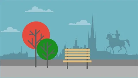 Background explainer, park , hight quality Stock Footage 132226142