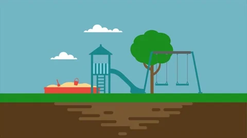 Background explainer, playground exterior, hight quality Stock Footage 132226169