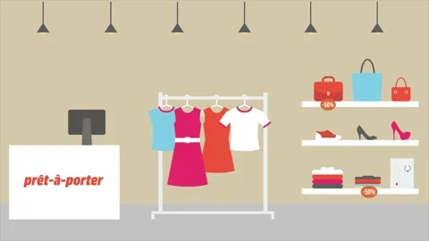 Background explainer, store clothes, hight quality Stock Footage 132226375