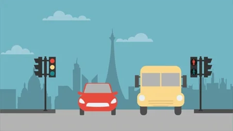 Background explainer, traffic, hight quality Stock Footage 132226514