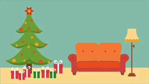 Background explainer, xmas interio, hight quality Stock Footage 132226613