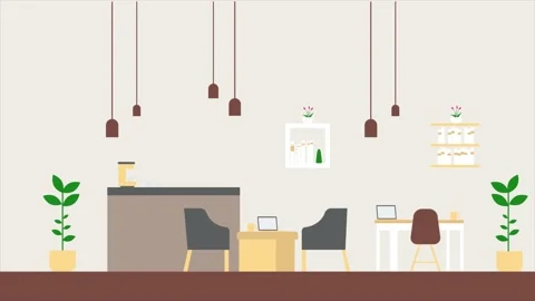 Background explainer,cafeteria , hight quality Stock Footage 132225132