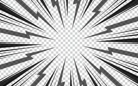 Background with exploding lightning rays in comic style. vector illustration Stockillustratie