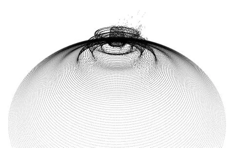 Background with explosion. Abstract vector illustration with dynamic effect. Illustrazione stock