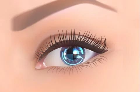 Background with eye-Internet concept new technology vector Stock Illustration