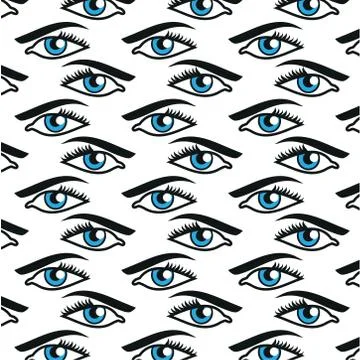 Background with eyes, eye pattern Stock Illustration