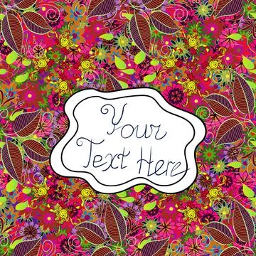 Background for fabric, textile, print and invitation. Red, green and white color Stock Illustration