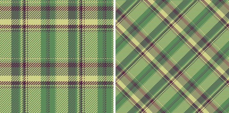 Background fabric vector of check seamless pattern with a plaid texture tex.. Stock Illustration